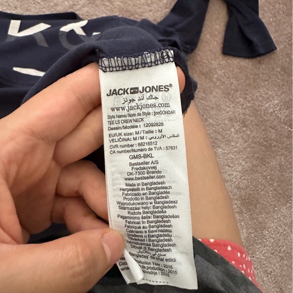 Jack & Jones Dark Blue Long Sleeves - Picture 2 of 3